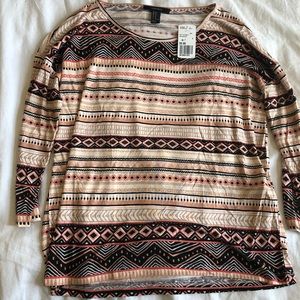 Tribal print casual tee